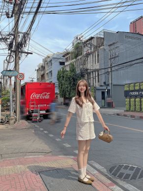 MONET BLOUSE & SHORTS LACE SET