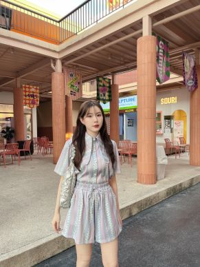 MINI HEART PASTEL SHIRT & SHORT SET