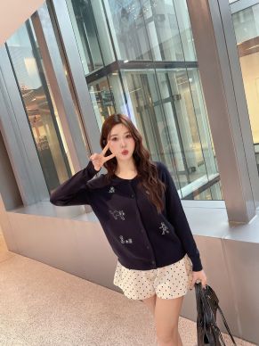 CAT AND BOY KNIT CARDIGAN-NAVY