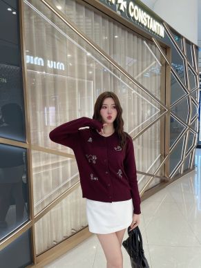 CAT AND BOY KNIT CARDIGAN-BURGUNDY