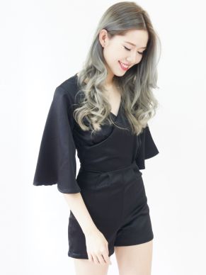 SPECIAL OFFER * IRENA BASIC PLAYSUIT-BLACK-S