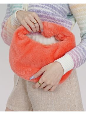 FLUFFY CIRCLE BAG-ORANGE