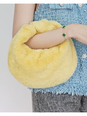 FLUFFY CIRCLE BAG-YELLOW