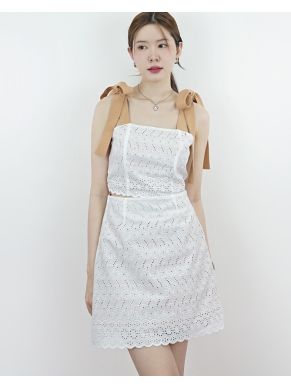MOUSSE LACE SKIRT-SWEET PEA BROWN1-S
