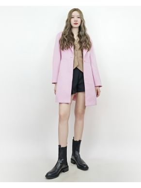 UNICORN MILK WOOL COAT-PINK