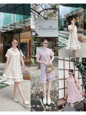 FOCACCIA RUFFLE HEM SHIRT DRESS
