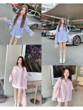SOFT STRIPE OVERSIZED SHIRT
