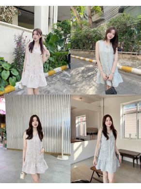 CAVELLE POCKET TWEED DRESS