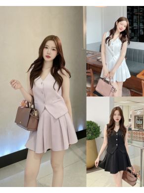 JOVELL VEST TOP & SKIRT TWILL SET