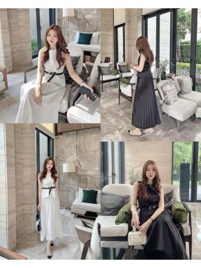 SERENA TOP & PLEATED MIDI SKIRT SET