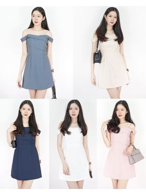 AVELINE CLASSY SHOULDER DRESS