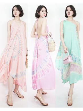 DEL MAR HALTER TIE DYE MAXI DRESS