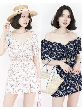 ERICA FLORAL DRAWSTRING SET