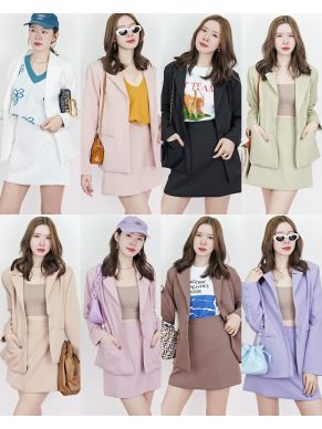 BONNIE CLASSIC OVERSIZED BLAZER & SKIRT SET