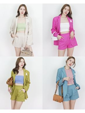 VALERIE BLAZER & SHORTS LINEN SET