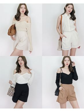 ROME BASIC LINEN SHORTS