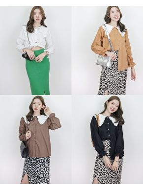 STELLA COLLAR COTTON BLOUSE