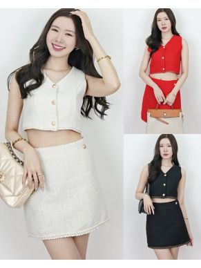 CAMELIA TWEED TOP & SKIRT SET