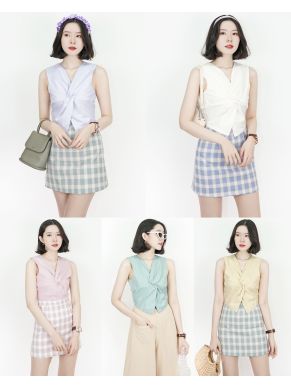 SORBET TWISTED SLEEVELESS TOP