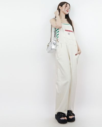 CUSTARD DENIM DUNGAREES