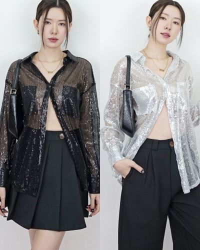 HAILEY TWINKLE SEQUIN SHIRT