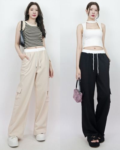 MACADAMIA COTTON JERSEY CARGO PANTS