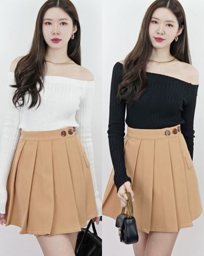 FRAPPE OFF SHOULDER KNIT TOP