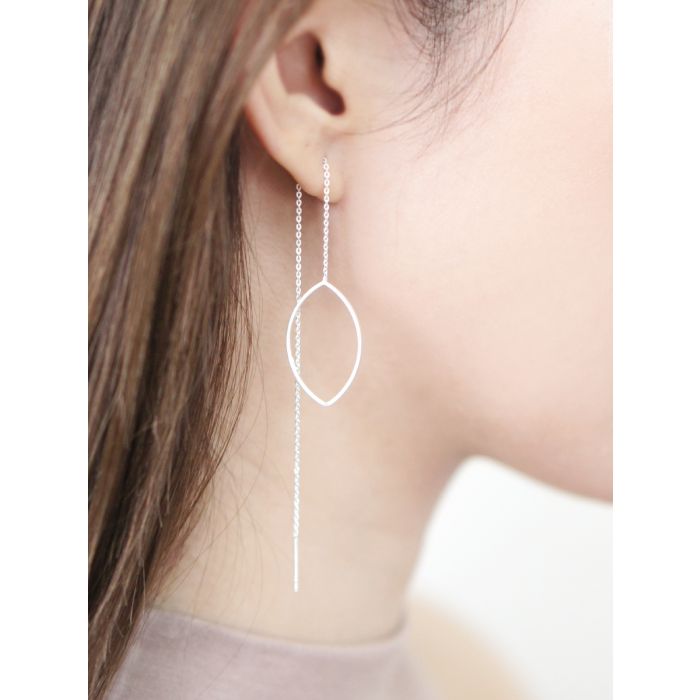 OPENWORK SMALL MARQUIS THREADER EARRINGS