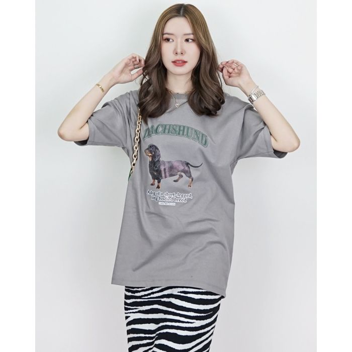 SPECIAL OFFER * DACHSHUND COTTON TOP-GREY