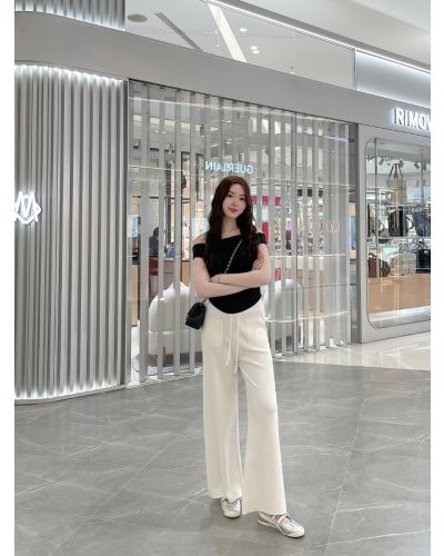 FLUFFE SOFT KNIT PANTS-WHITE