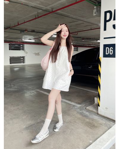YUME PAPER BAG MNI FLORAL PLAYSUITS-WHITE