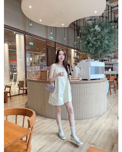 YUME PAPER BAG MNI FLORAL PLAYSUITS-YELLOW