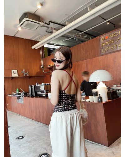 RAW RUBY CROSS BACK TOP