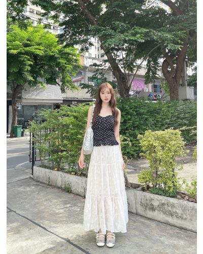 LYSSA VANILLA MIDI SKIRT-CREAM