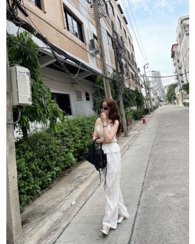 JULEE RUFFLE WAIST LACE PANTS