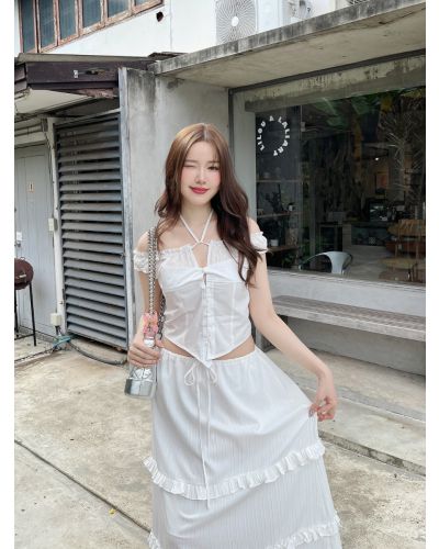 COQUETTE LACE BOW TUBE TOP