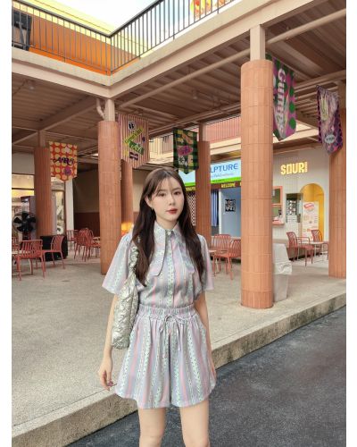 MINI HEART PASTEL SHIRT & SHORT SET