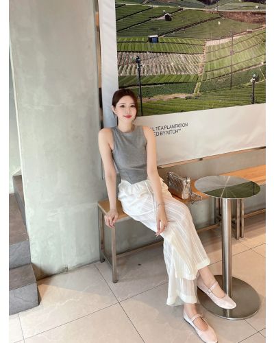JULEE RUFFLE WAIST LACE PANTS