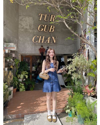 ANNA DENIM SLEEVELESS DRESS