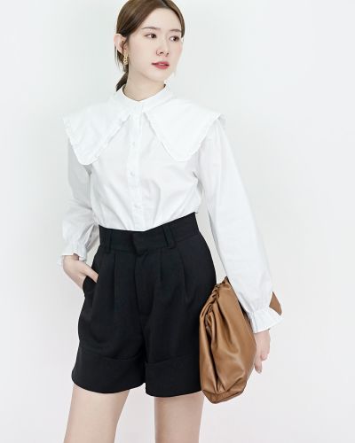 WISDA HIGH WAISTED SHORTS-BLACK-M