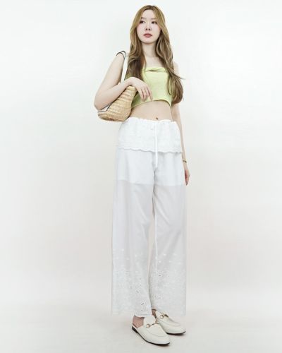 DAISY LACE FISHERMAN PANTS