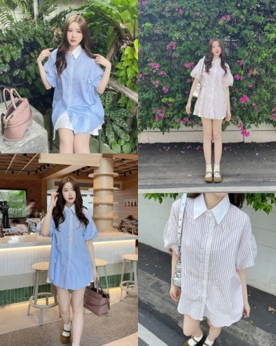 SORELLE STRIPE OVERSIZED TUNIC SHIRT