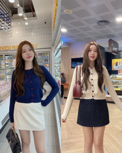 POLKADOT A-LINE MINI SKIRT