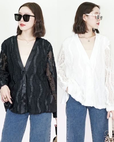 LULLABY RIBBON SATIN LACE CARDIGAN